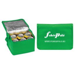 Emblémázott Non-woven hűtőtáska, Zöld