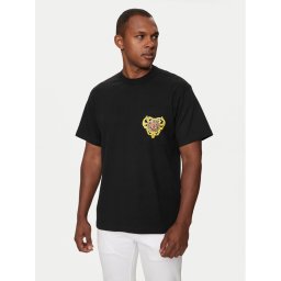 Versace Jeans Couture Póló 76GAHL01 Fekete Regular Fit