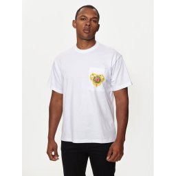Versace Jeans Couture Póló 76GAHL01 Fehér Regular Fit
