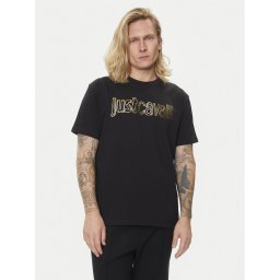 Just Cavalli Póló 76OAHG15 Fekete Regular Fit
