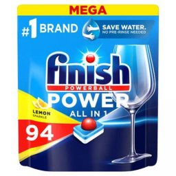 Mosogatógéptabletta, 94 db, FINISH, \Power All in One\ Lemon [94 db]