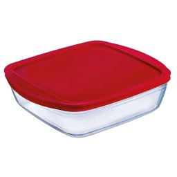 Ôcuisine hőálló tál műanyag fedővel 25 x 22 x 7 cm 2,2 liter 40483