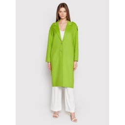Patrizia Pepe Gyapjú kabát 8O0029/A006-G532 Zöld Regular Fit