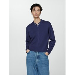 Mango Kardigán Paris 67097124 Sötétkék Regular Fit