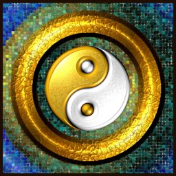 Mandala hűtőmágnes - Ying Yang