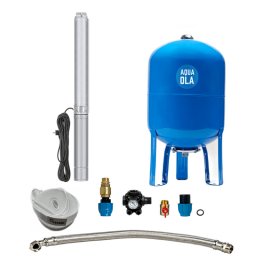 Házi vízmű búvárszivattyúval 3" IPRO 1-20/60l - RTS homoktűrő kút szivattyú hidrofor tartállyal
