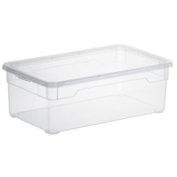 Rotho Clearbox 5 literes műanyag tároló doboz fedéllel - átlátszó