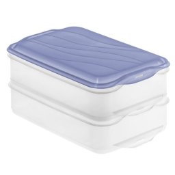 Rotho Rondo 2 x 1,35 literes műanyag ételhordozó - átlátszó/kék