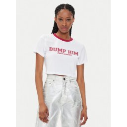 Juicy Couture Póló Dump Him JCWCT23314 Fehér Slim Fit