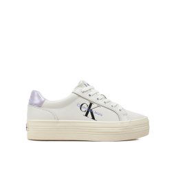 Calvin Klein Jeans Sportcipők Vulc Flatform Laceup Lth YW0YW01474 Fehér