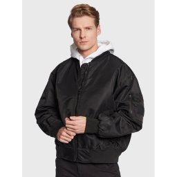 Calvin Klein Jeans Bomber dzseki J30J322491 Fekete Relaxed Fit