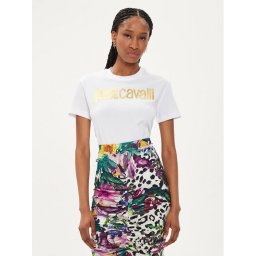 Just Cavalli Póló 76PAHG11 Fehér Slim Fit