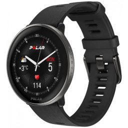 Polar Ignite3 Titanium Black Szilikon Szíjjal pulzusmérő óra
