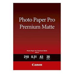 Canon fotópapír prémium matt, PM-101, fotópapír, matt, 8657B006, fehér, A3, 210 g/m2, 20 db, tintasugaras fotópapír