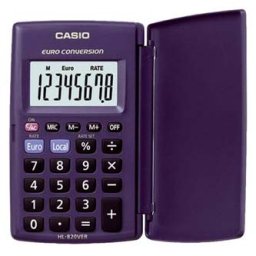 Casio számológép HL 820 VER, kék, zsebben, nyolc számjegyű