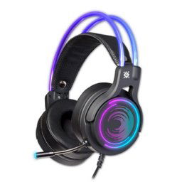 Defender Cosmo Pro RGB, játék headset mikrofonnal, vezetékes, fekete, 7.1 (virtuális), 50 mm-es USB típusú hangszóró