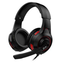 Genius HS-G600V fejhallgató mikrofonnal, vezetékes, fekete, 2.0, játék fejhallgató, 40 mm-es meghajtók, 2x 3,5 mm-es jack USB