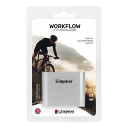 Kingston USB memóriakártya-olvasó (3.2), Workflow Dual-Slot microSDHC/SDXC UHS-II, micro SD, külső, ezüst színű