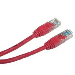 LAN hálózati kábel UTP patchkábel, Cat.5e, RJ45 csatlakozó - RJ45 csatlakozó, 5 m, árnyékolatlan, piros, gazdaságos, ELADÓ