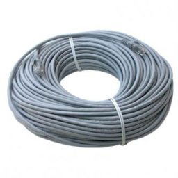 LAN hálózati kábel UTP patchkábel, Cat.5e, RJ45 csatlakozó - RJ45 csatlakozó, 50 m, árnyékolatlan, szürke, economy