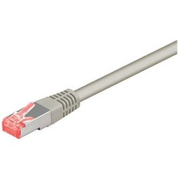 S/FTP LAN patchkabel, Cat.6, RJ45 hím – RJ45 hím, 10 m, árnyékolt, LSOH, szürke, economy, KIÁRUSÍTÁS