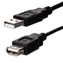 Logo Economy USB hosszabbító kábel (2.0), USB A csatlakozó - USB A csatlakozó, 1,8 m, fekete