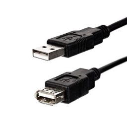 Logo Economy USB hosszabbító kábel (2.0), USB A csatlakozó - USB A csatlakozó, 3m, fekete, fekete