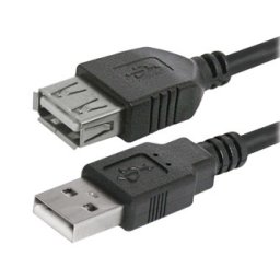 Logo USB hosszabbító (2.0), USB A hím – USB A nő, 3 m, fekete, buborékcsomagolás, KIÁRUSÍTÁS