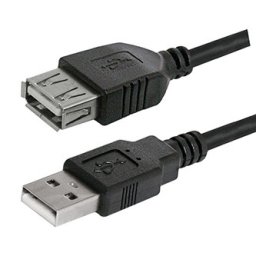 Logo USB hosszabbító (2.0), USB A hím – USB A nő, 3 m, fekete, KIÁRUSÍTÁS