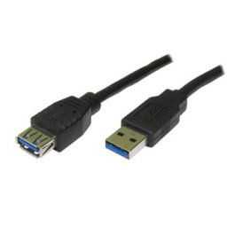 Logo USB hosszabbító kábel (3.0), USB A csatlakozó - USB A csatlakozó, 1,8 m, fekete, buborékcsomagolásban