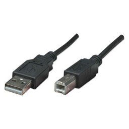 Logo USB kábel (2.0), USB A csatlakozó - USB B csatlakozó, 1,8 m, buborékcsomagolásban