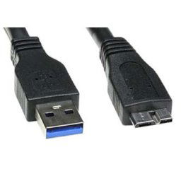 Logo USB kábel (3.0), USB A csatlakozó - USB micro B csatlakozó, 2 m, fekete, buborékcsomagolásban