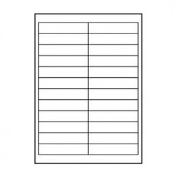 Logós címkék 100mm x 23mm, A4, matt, fehér, 24 címke, 140g/m2, 10 darabos csomag, tintasugaras és lézernyomtatókhoz