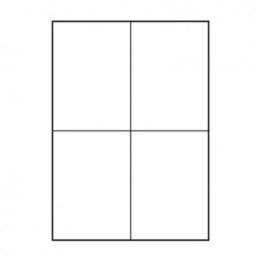 Logós címkék 105mm x 148mm, A4, matt, fehér, 4 címke, 140g/m2, 10 darabos csomag, tintasugaras és lézernyomtatókhoz