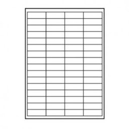 Logós címkék 48,5 mm x 16,9 mm, A4, matt, fehér, 68 címke, 140g/m2, 10 darabos csomag, tintasugaras és lézernyomtatókhoz.
