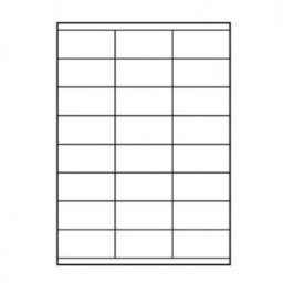 Logós címkék 70mm x 36mm, A4, matt, fehér, 24 címke, 140g/m2, 25 darabos csomag, tintasugaras és lézernyomtatókhoz