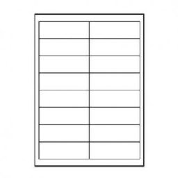 Logós címkék 99,1mm x 34mm, A4, matt, fehér, 16 címke, 140g/m2, 25 darabos csomag, tintasugaras és lézernyomtatókhoz.