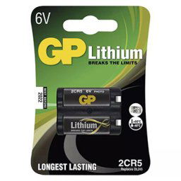 Eldobható lítium akkumulátor, speciális, 2CR5, 6V, GP, buborékcsomagolás, 1 db-os kiszerelésben