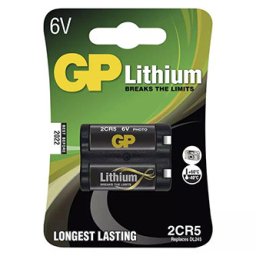 GP eldobható lítium akkumulátor 2CR5, 1 db-os csomagolásban
