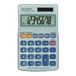 Sharp számológép EL-250S, szürkéskék, zsebben, nyolc számjegyű