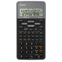 Sharp számológép EL-531THGY, fekete, iskola