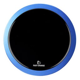 Teljesen új, vezeték nélküli töltő, ultra vékony, telefonhoz, kék, 5/9V, 10W, túlmelegedés elleni védelem, Qi