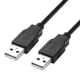 USB-kábel (2.0), USB A hím – USB A hím, 1,8 m, fekete, High Speed, KIÁRUSÍTÁS