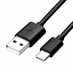 USB kábel (2.0), USB A csatlakozó - USB C csatlakozó, 1m, fekete