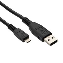 USB-kábel (2.0), USB A hím – microUSB hím, 1,8 m, fekete, KIÁRUSÍTÁS