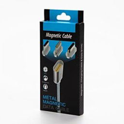 USB kábel csatlakozókkal (2.0), USB A hím - microUSB hím Apple Lightning hím USB C hím, 1m, kerek, fonott, ezüst,