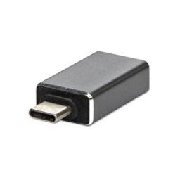 USB reduktor, (3.1), USB C hím - USB A csatlakozó, fém