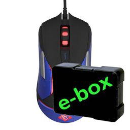 E-blue Auroza Gaming V2 egér, vezetékes, fekete, 5000DPI, e-box