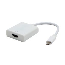 USB/video átalakító, DP Alt Mode, USB-C hím – HDMI nő, fehér, műanyag tasakban, 4K2K@30Hz, KIÁRUSÍTÁS