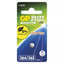 Eldobható ezüst-oxid elem, gombelem, SR621SW, 1,55V, GP, buborékcsomagolás, 1 db-os kiszerelésben